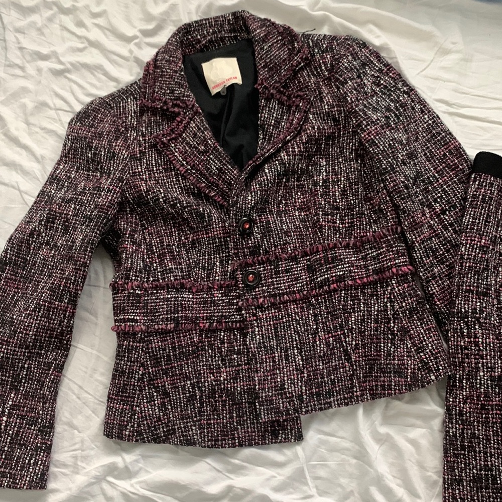 Rebecca Taylor tweed blazer skirt suit